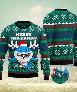 Merry Sharkmas Men And Women Christmas Gift 3D Ugly Christmas Sweater