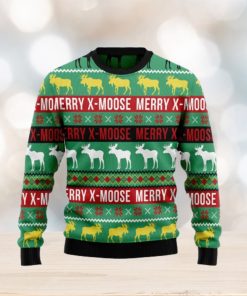 Merry X Moose Ugly Christmas Sweater Gift Men Women