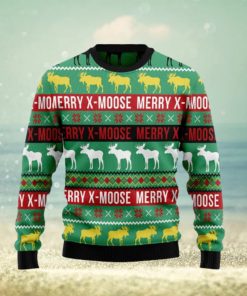 Merry X Moose Ugly Christmas Sweater Gift Men Women