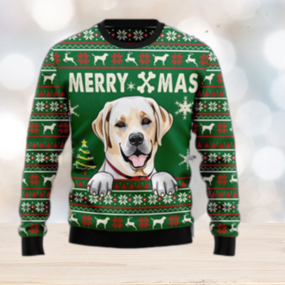 Black lab 2025 ugly christmas sweater