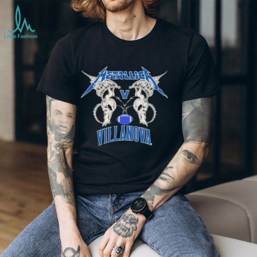 Metallica Wings Villanova Wildcats Logo T shirt