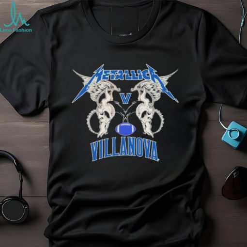 Metallica Wings Villanova Wildcats Logo T shirt