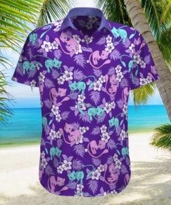 Mew Pokemon Hawaiian Shirt Palm Leaves Pattern Summer Beach Trip Gift