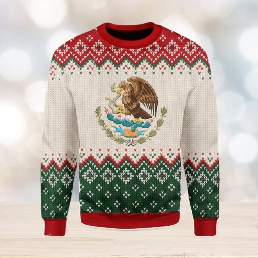 Mexico Coat Of Arms Ugly Christmas Sweater Xmas Gift Men And Women Christmas Sweater