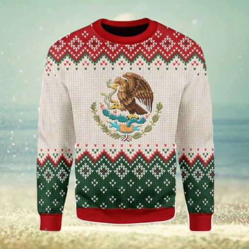 Mexico Coat Of Arms Ugly Christmas Sweater Xmas Gift Men And Women Christmas Sweater