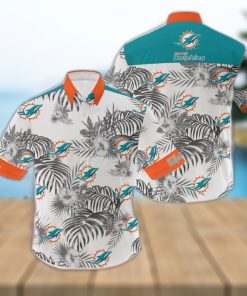 Miami Dolphins 3D Flowers Leaf NFL Hawaiian Shirt Summer Hot Gift For Fans