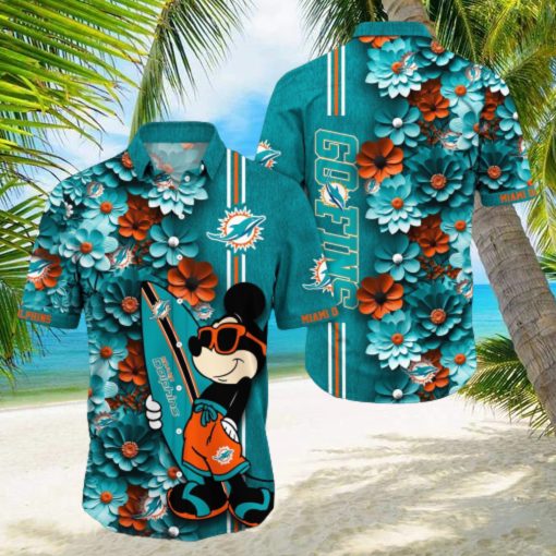 Miami Dolphins Aloha Mick Pattern Hawaiian Shirt For Fans