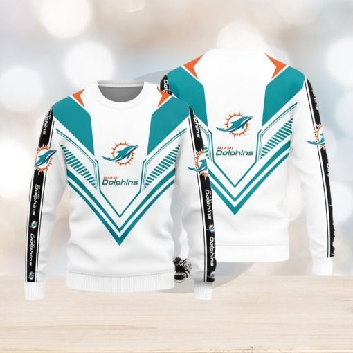 Miami Dolphins Basic Knitted Ugly Christmas Sweater AOP Gift For Men And Women