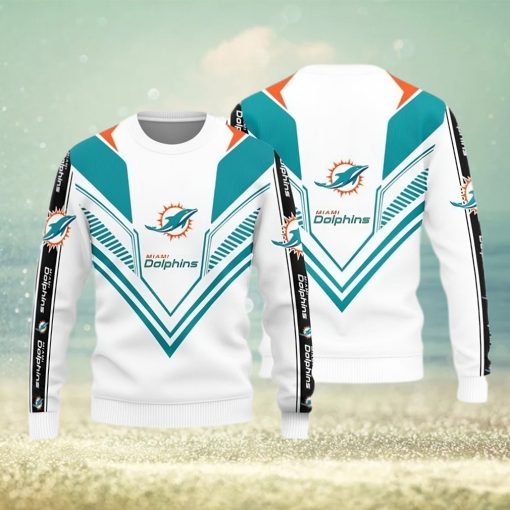 Miami Dolphins Basic Knitted Ugly Christmas Sweater AOP Gift For Men And Women