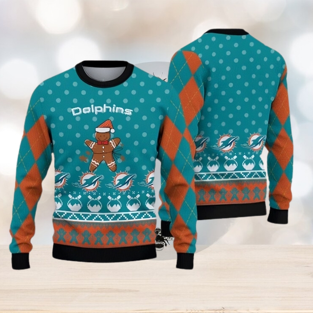 Philadelphia Eagles Ugly Christmas Sweater Gingerbread Man Knitted