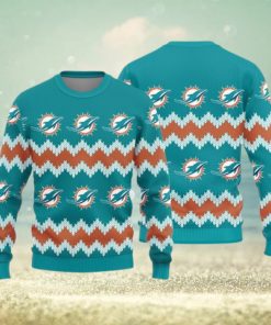 NFL Miami Dolphins Trendy AOP Ugly Christmas Sweater Custom Number