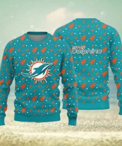 Miami Dolphins Christmas Pine Tree Patterns Pattern Knitted Ugly Christmas Sweater AOP Gift For Men And Women