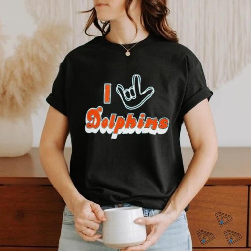 Miami Dolphins Homage The NFL ASL Collection by Love Sign Tri Blend T Shirt