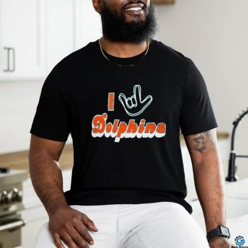 Miami Dolphins Homage The NFL ASL Collection by Love Sign Tri Blend T Shirt