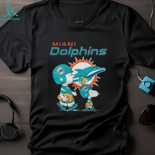 Miami Dolphins Peanuts Snoopy Charlie Brown And Woodstock Shirt