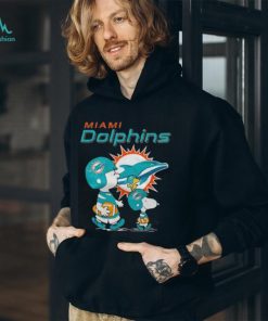 Miami Dolphins Peanuts Snoopy Charlie Brown And Woodstock Shirt