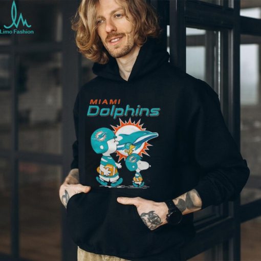 Miami Dolphins Peanuts Snoopy Charlie Brown And Woodstock Shirt