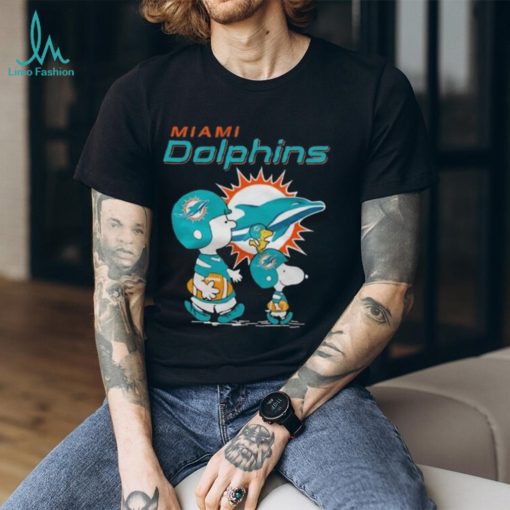 Miami Dolphins Peanuts Snoopy Charlie Brown And Woodstock Shirt