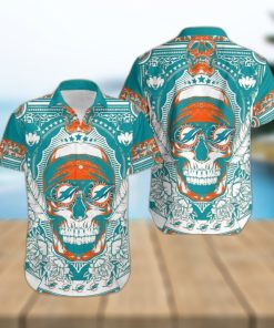 Miami Dolphins Skull Diamon Hawaiian Shirt Gift For Halloween