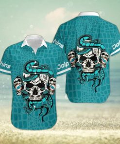 Miami Dolphins Snake And Skull Octopus Hawaiian Shirt Gift For Halloween