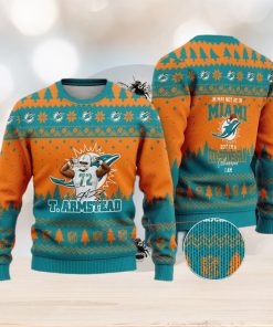 Miami Dolphins – Terron Armstead #72 I May Not Be In Miami But I’m A Dolphins Fan Ugly Christmas Sweater