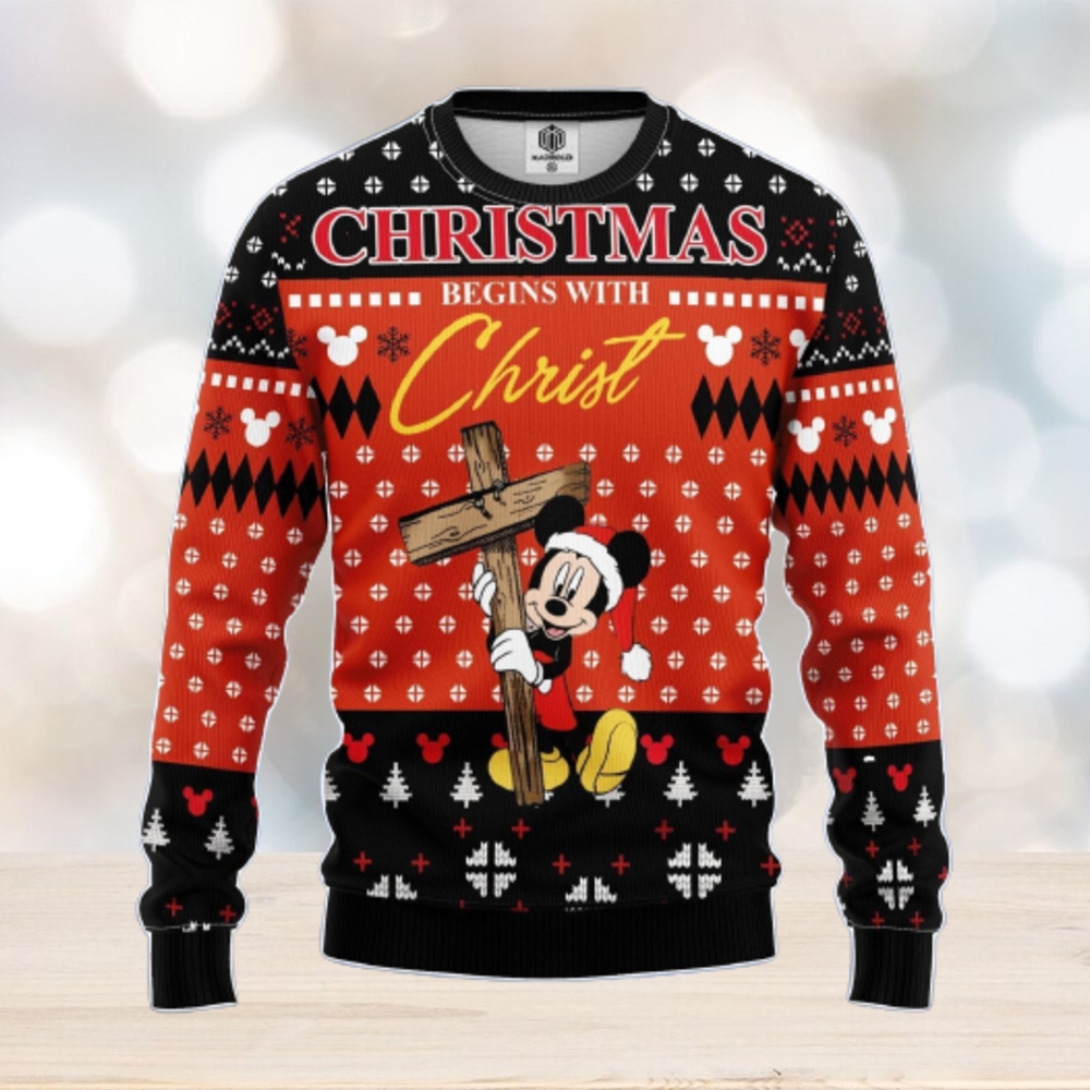 Christmas Gift Houston Texans Mickey Cute 3D Ugly Christmas Sweater For Men  And Women