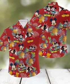 Mickey Minnie Mouse Hawaiian Shirt Pineapple Pattern Gift For Disney Lovers