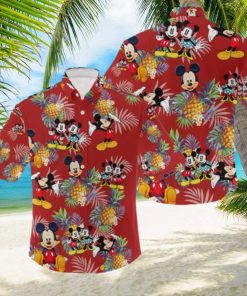 Mickey Minnie Mouse Hawaiian Shirt Pineapple Pattern Gift For Disney Lovers