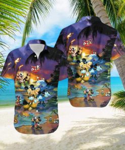 Mickey   Minnie Mouse Mouse Hawaiian Shirt Sunset Beach Gift For Disney Lovers