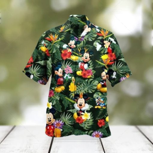 Mickey Mouse Hawaiian Shirt Palm Leaves Pattern Gift For Disney Lovers