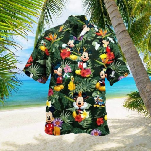 Mickey Mouse Hawaiian Shirt Palm Leaves Pattern Gift For Disney Lovers