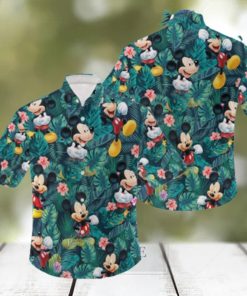 Mickey Mouse Hawaiian Shirt Palm Leaves Pattern Summer Beach Gift