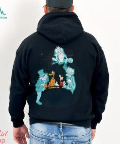 Mickey Pluto Hitchhiking Ghosts Disney Halloween Shirt Haunted Mansion Tee Disneyland Party Classic Unisex