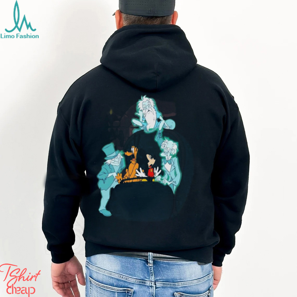 Mickey Pluto Hitchhiking Ghosts Disney Halloween Shirt Haunted Mansion Tee Disneyland Party Classic Unisex Mickey Pluto Hitchhiking Ghosts Disney Halloween Shirt Haunted Mansion Tee Disneyland Party Classic Unisex