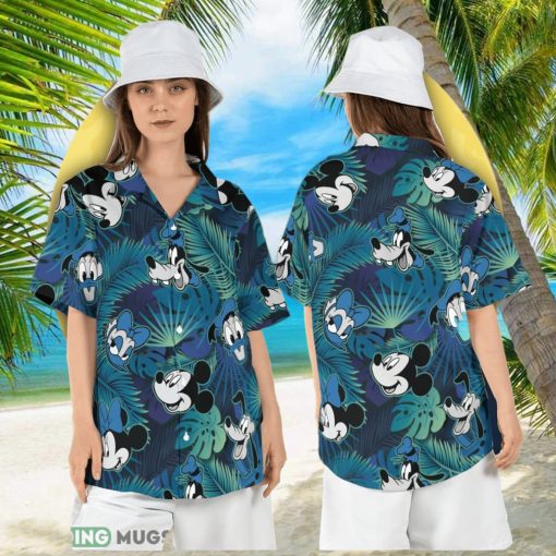 Mickey and Friends Hawaiian Shirt  Mickey Mouse Beach Vacation Short Sleeve Shirt