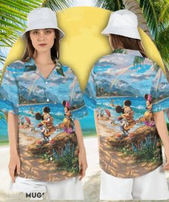 Mickey and Friends Vacation Hawaiian Shirt  Disney Summer Tropical Short Sleeve Shirt