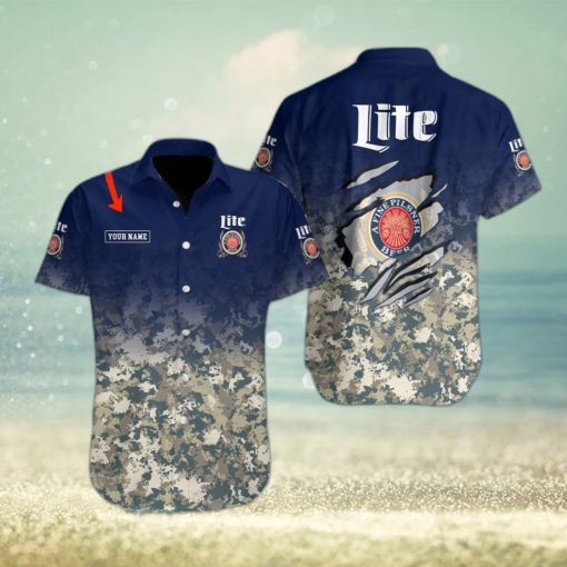 Miller Lite Custom Name Hawaiian Shirt For Man And Women Gift Beach