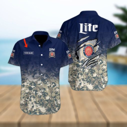 Miller Lite Custom Name Hawaiian Shirt For Man And Women Gift Beach