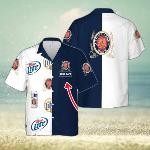 Miller Lite Latest Custom Name Hawaiian Shirt Love Beer Gift