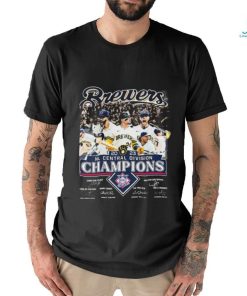 Milwaukee Brewers MLB NL Central Division Champions 2023 Signatures Shirt