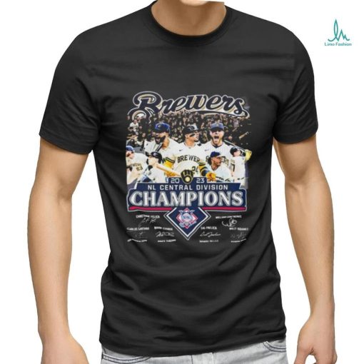 Milwaukee Brewers MLB NL Central Division Champions 2023 Signatures Shirt