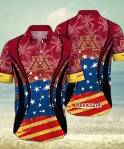 Minnesota Golden Gophers NCAA Flag American Hawaiian Shirt Short Sleeve