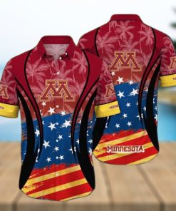 Minnesota Golden Gophers NCAA Flag American Hawaiian Shirt Short Sleeve