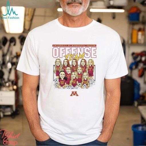 Minnesota Golden Gophers NCAA Women’s Soccer Offense Team Caricature shirt