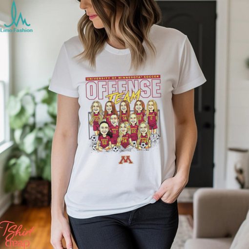 Minnesota Golden Gophers NCAA Women’s Soccer Offense Team Caricature shirt