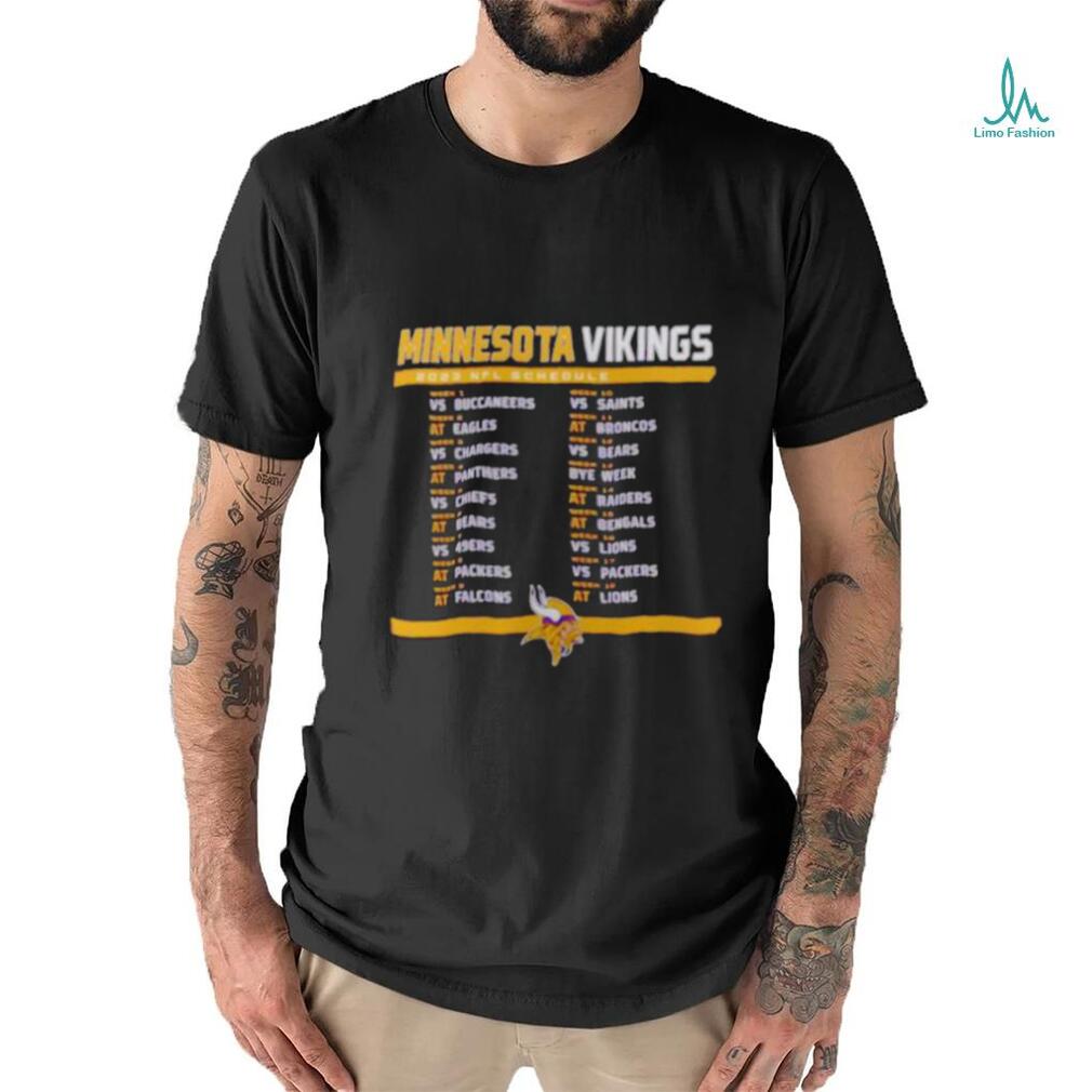 Minnesota Vikings 2023 NFL Schedule Shirt - Limotees