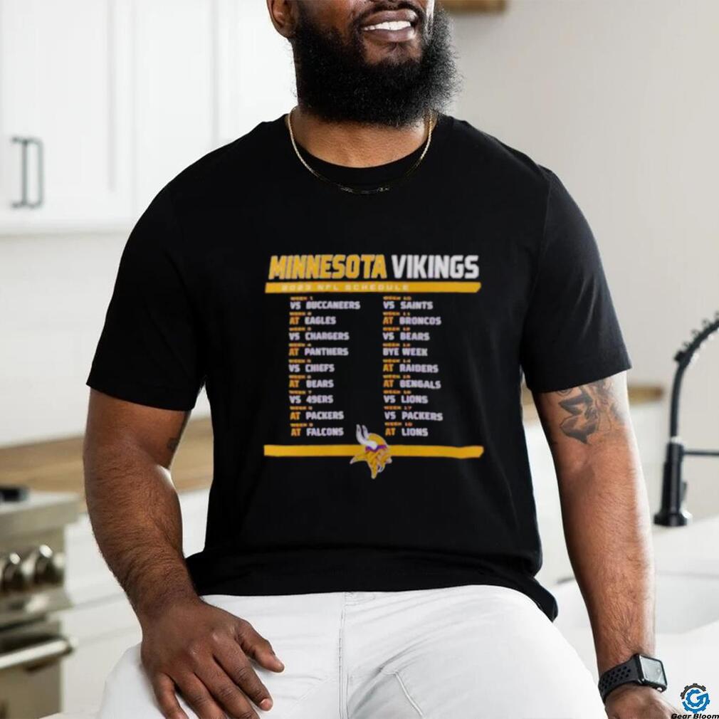 Minnesota Vikings 2023 NFL Schedule Shirt - Limotees