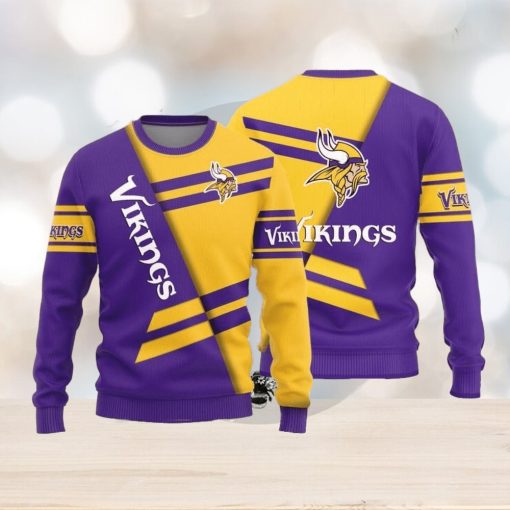 Minnesota Vikings Basic Pattern Knitted Ugly Christmas Sweater AOP Gift For Men And Women