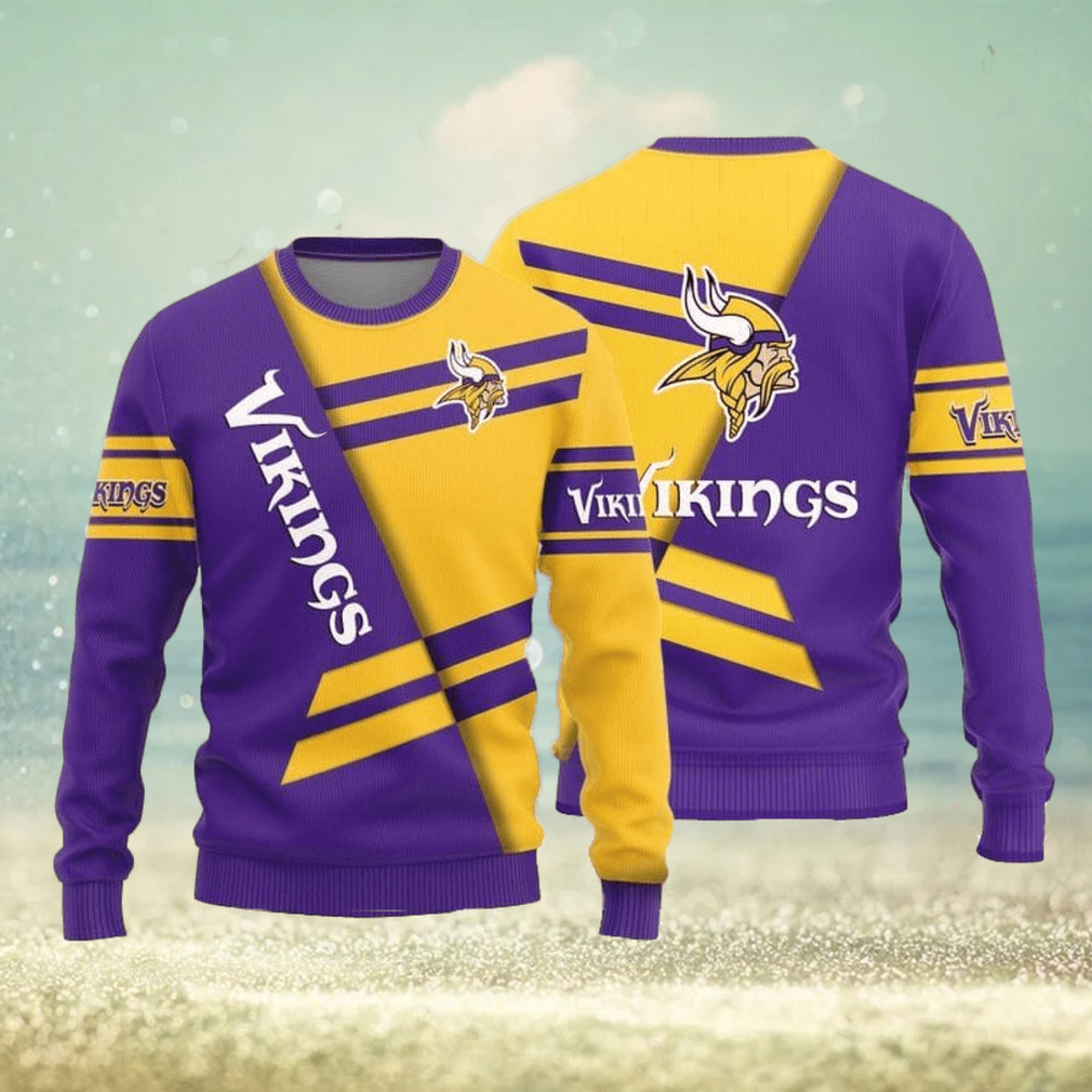 Men's Minnesota Vikings Purple/Gold Light Up Ugly Sweater