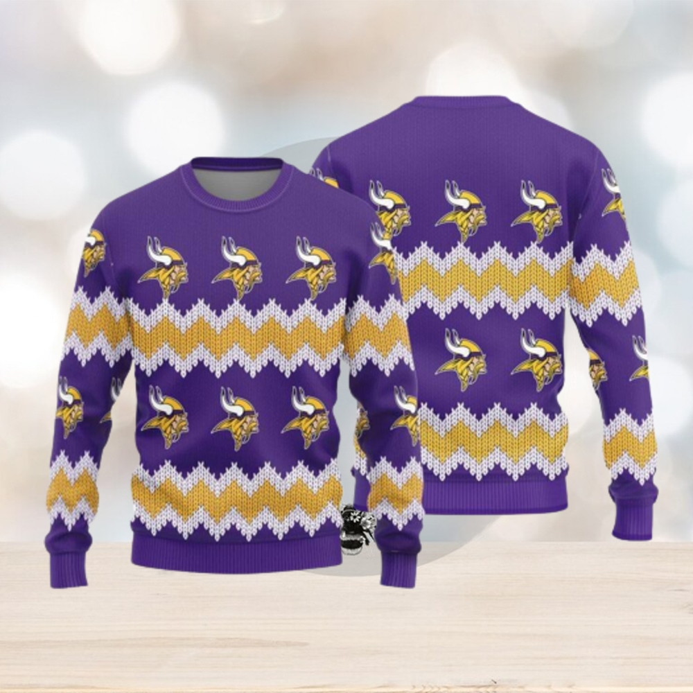 Minnesota Vikings Sports Football American Vintage Christmas Pattern Ugly  Christmas Sweater